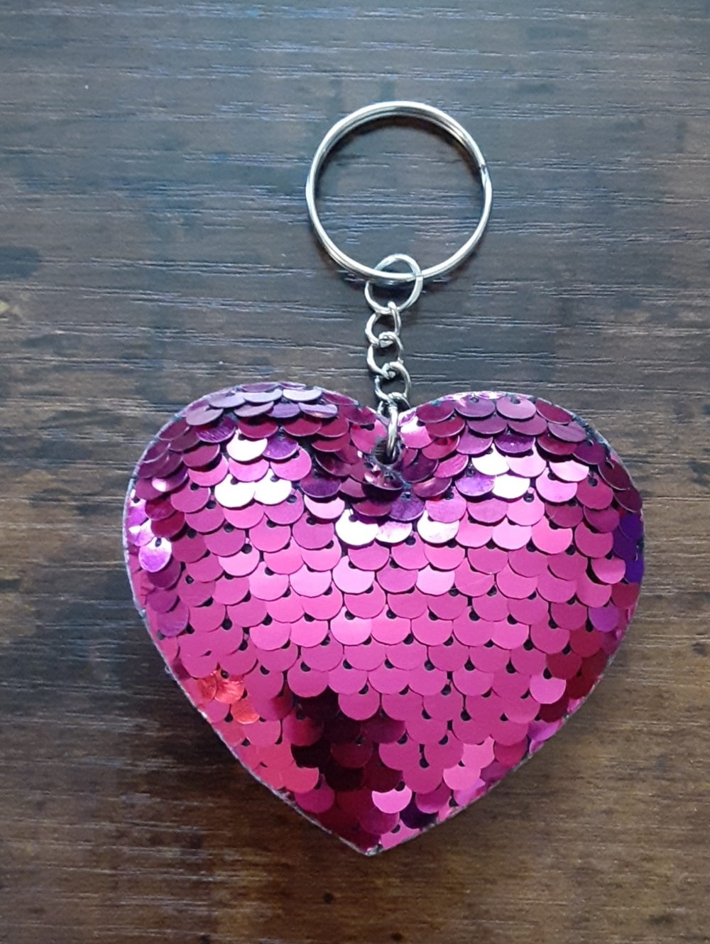 Pick 1 Sequin Heart Keychain - Picture 8 of 9